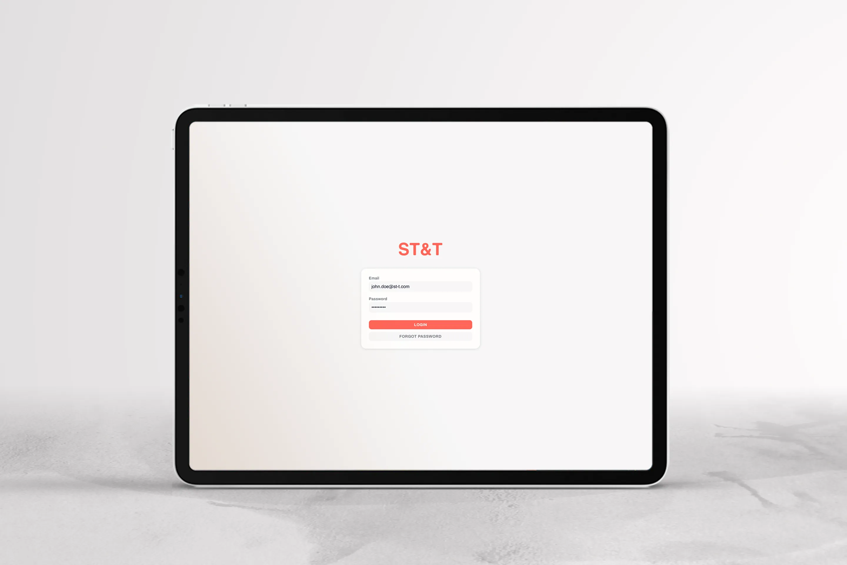 Stock platform login page