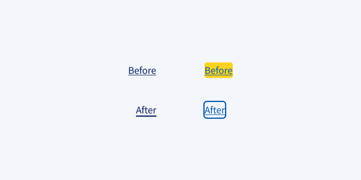 Westminster Design focus states